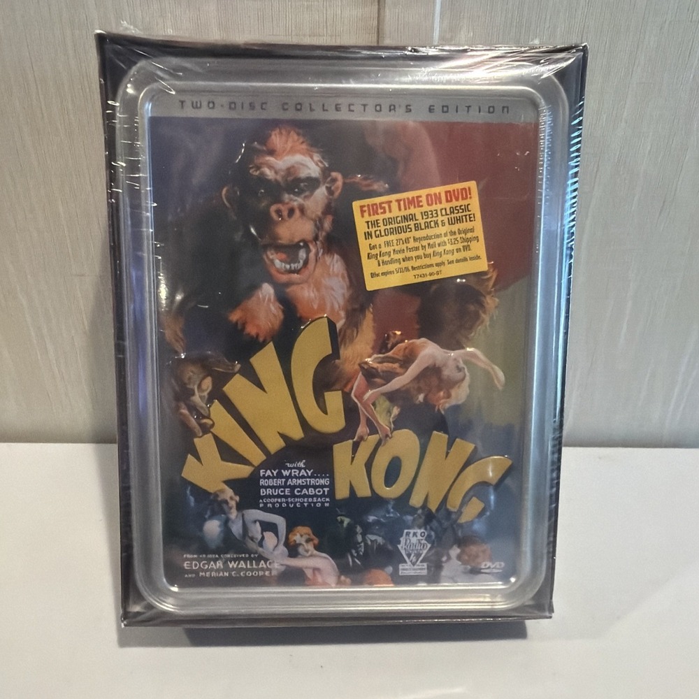 King Kong 1933 DVD Sealed Metal Box Debossed Ultimate Collector's Edition 2005